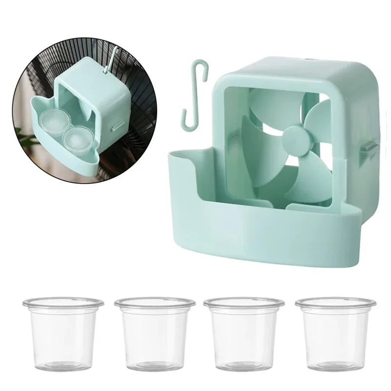 Hanging Fan Cooling Storage Box with 4 Cups | Portable Cooler