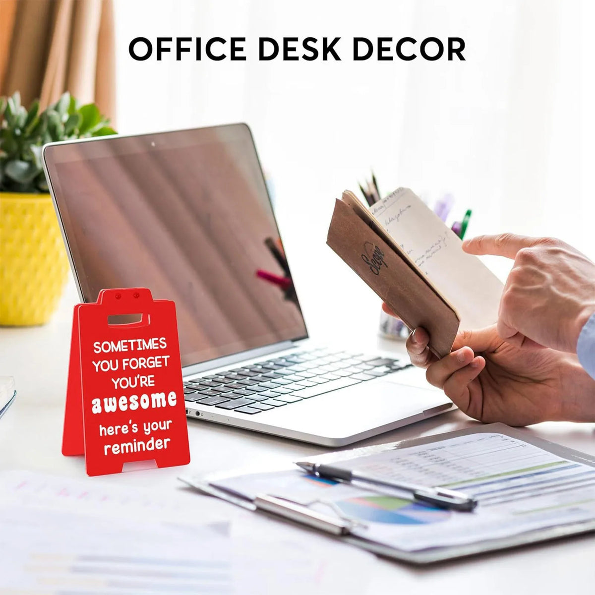 Motivational Desk Sign – Inspirational Affirmation Office Decor