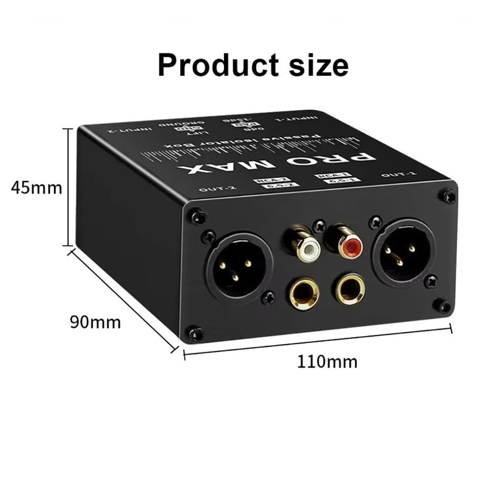 2-Way Passive XLR RCA Audio Isolator – Pro Noise Filter | VIBE