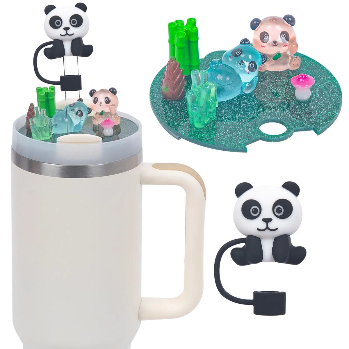 Tumbler Charm Set with Lid & Straw Cover – 30oz/40oz Cups