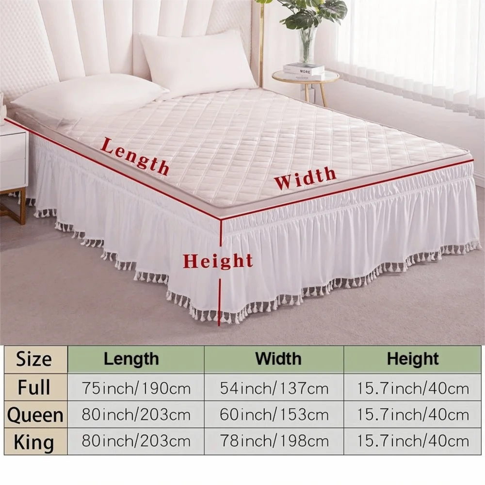 Solid Color Bed Skirt – Fade & Wrinkle Resistant | Queen King