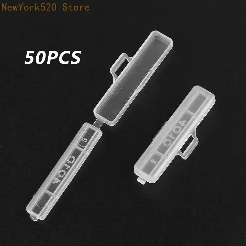 50-Pack Waterproof Transparent Nylon Cable Label Cards