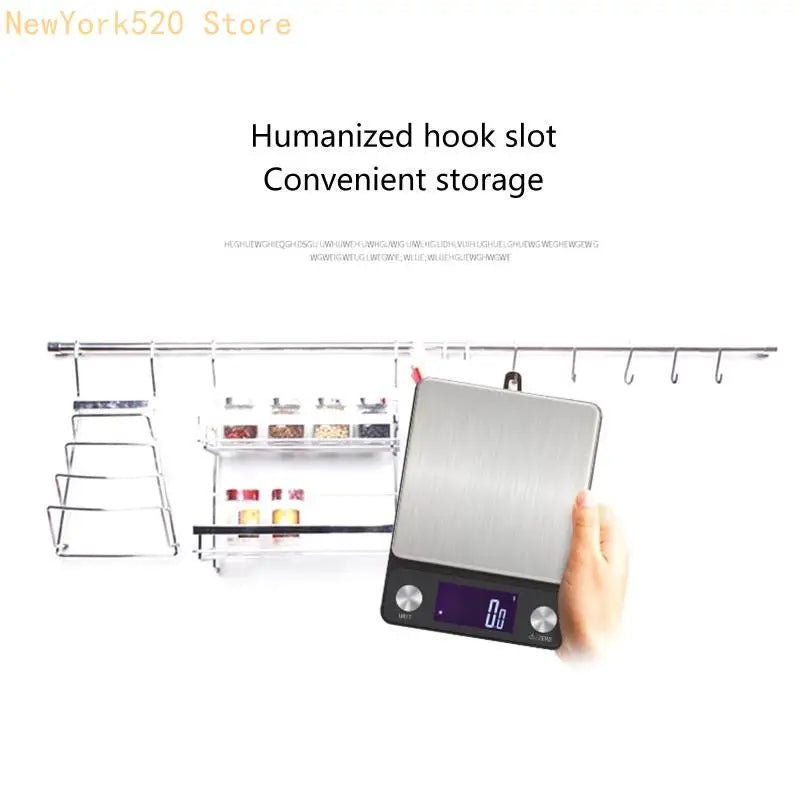 Kitchen Scale Stainless Steel 5000g / 0.1g – 9 Unit Modes