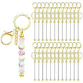 Beadable Keychain Making Kit 24 PCS – DIY Jewelry Craft Set