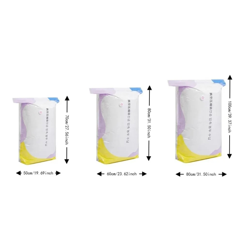 No-Pump Vacuum Storage Bags – Press & Seal Space Saver