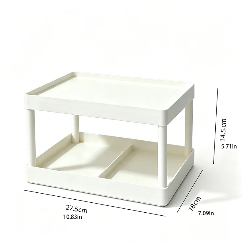 Double Layer Desktop Storage Rack Plastic Organizer | VIBE
