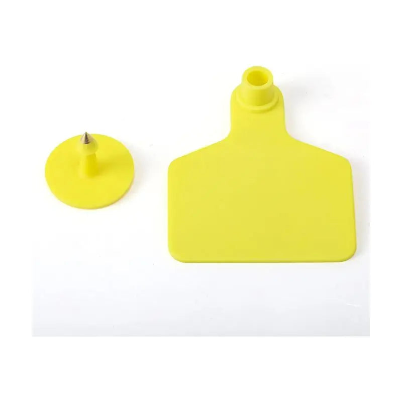 100-Pack Blank Livestock Ear Tags – Cattle Pig Goat Sheep Yellow