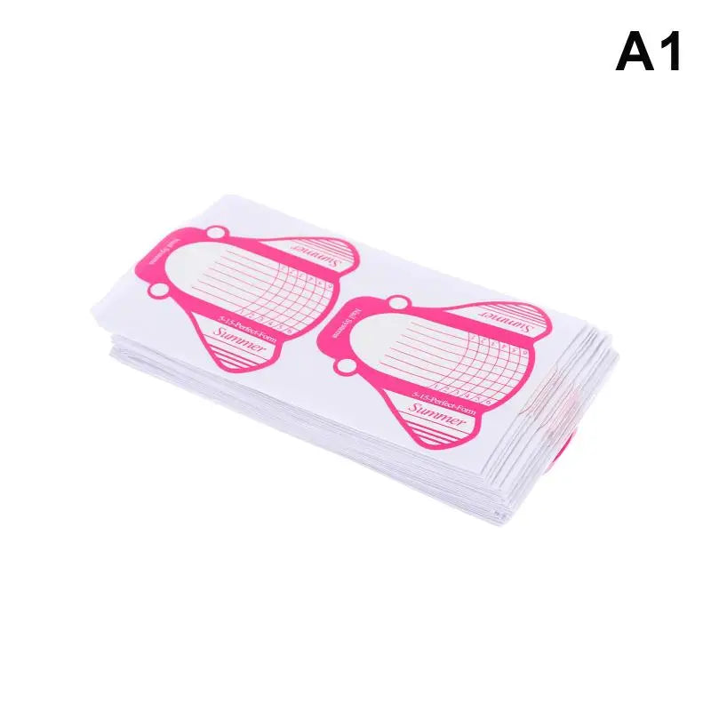 100Pcs Gel Nail Extension Builder Forms – French Nail Art Molds