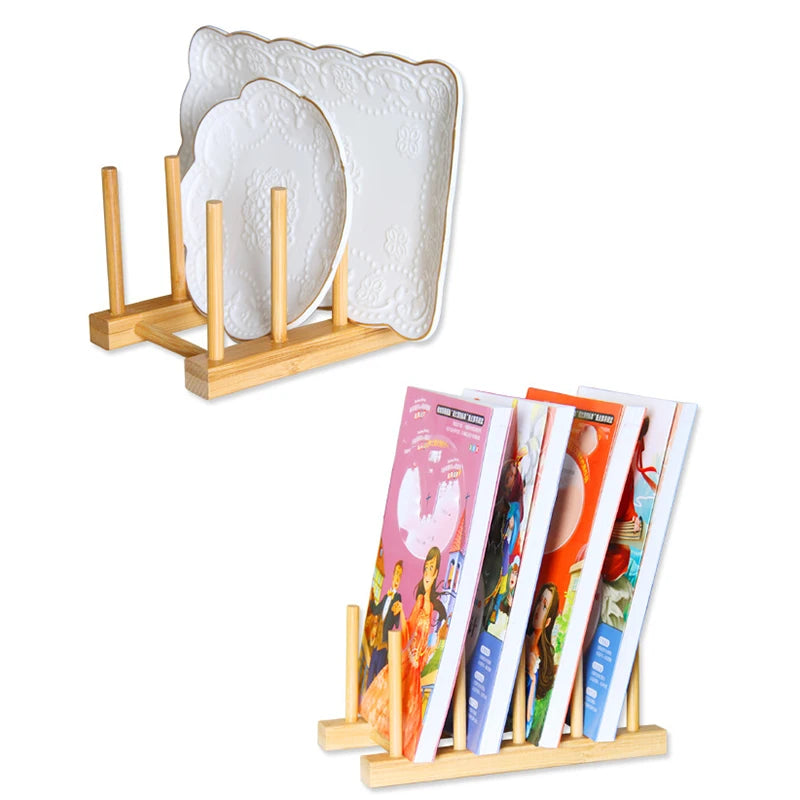 Wooden Plate Rack & Dish Drying Stand – Kitchen Organizer
