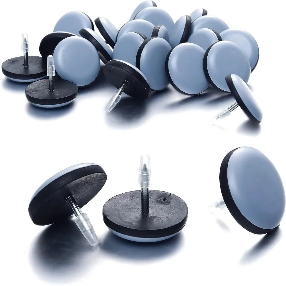 20-Pack PTFE Nail-In Furniture Leg Sliders – Floor Protectors