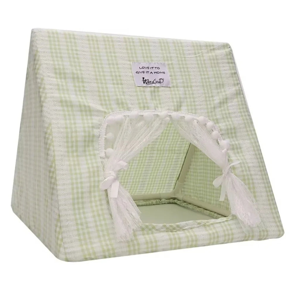 Cotton Rabbit Nest Villa Floral Sleeping Tent with Curtains