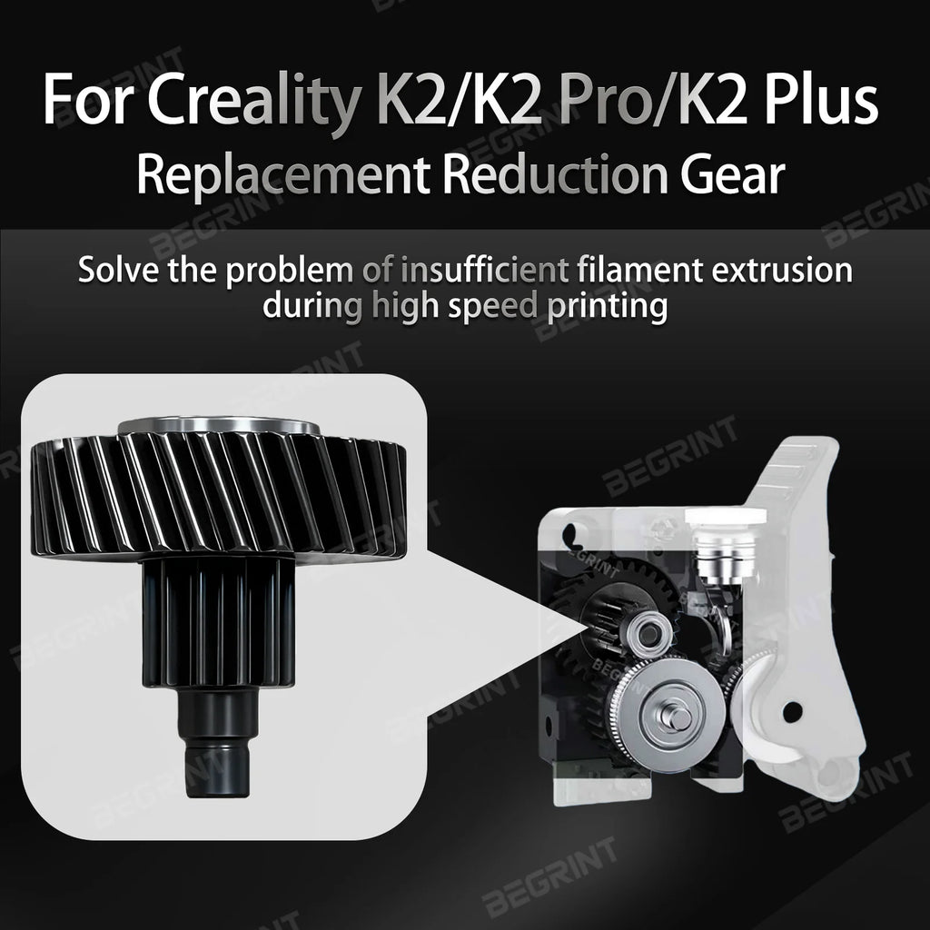 BEGRINT Helical Extruder Gear for Creality K2 Pro/Plus | All-Metal