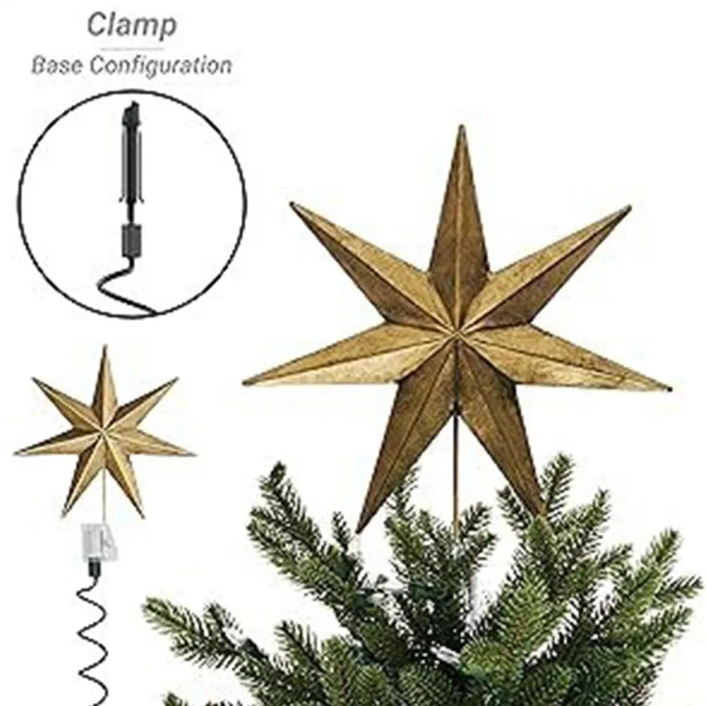 Twist-On Christmas Tree Topper Holder & Adjustable Stabilizer