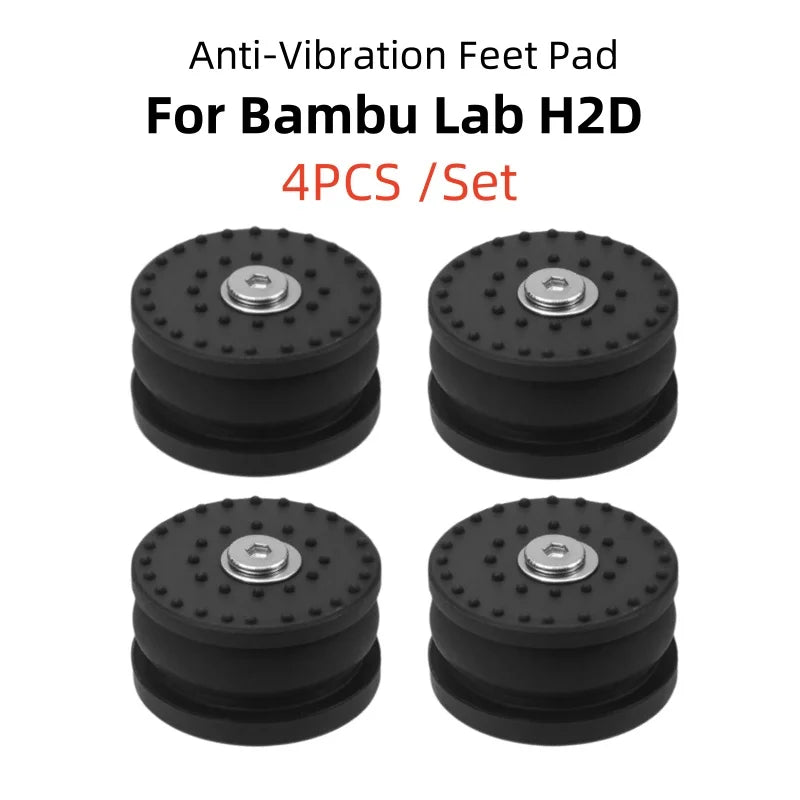 Bambu Lab H2D Rubber Anti-Vibration Replacement Feet Pads