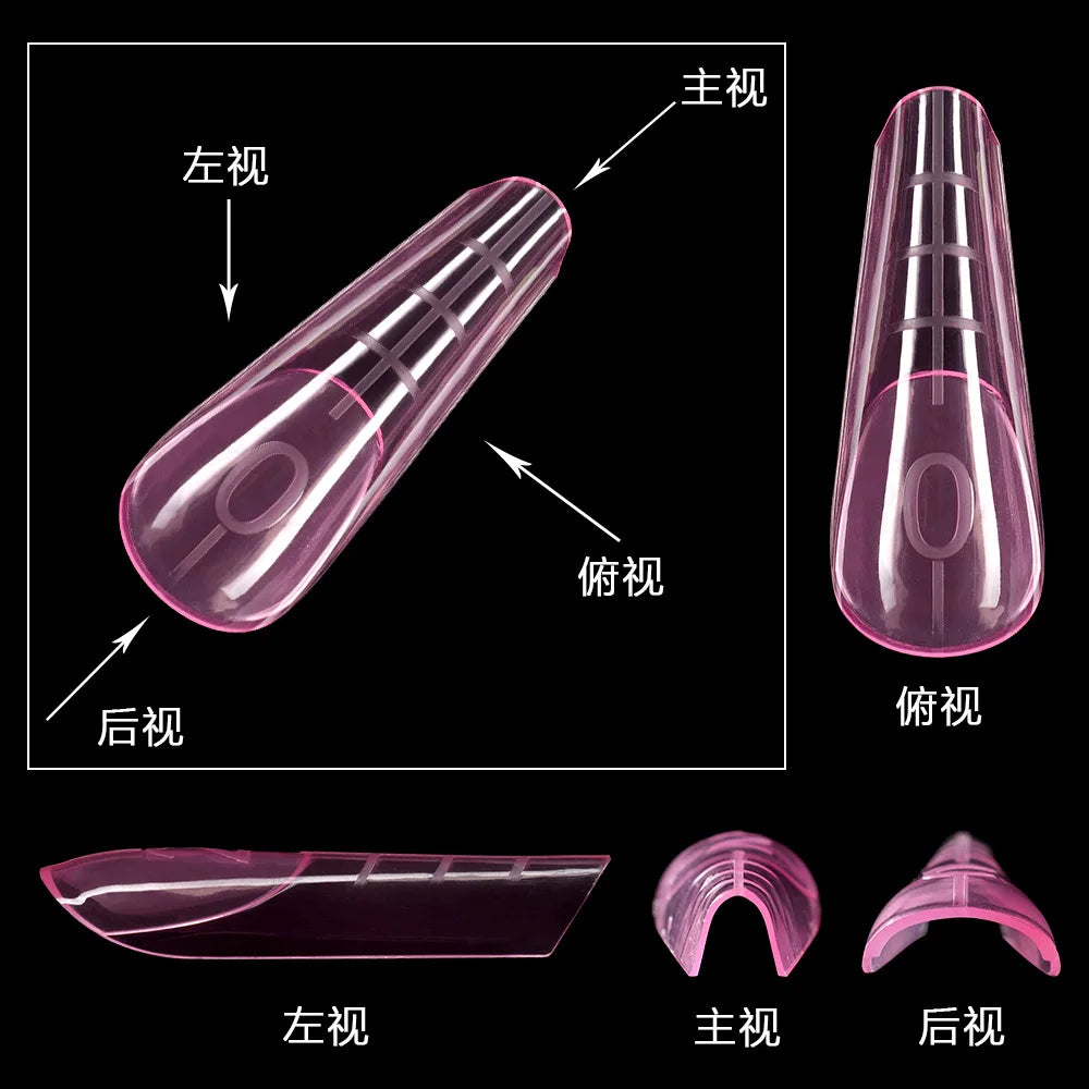 120pcs French Acrylic Nail Extension Mold Full Cover Press On Kit