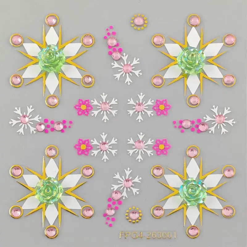 Glitter Crystal Face Jewel Stickers – Rhinestone Party Decals