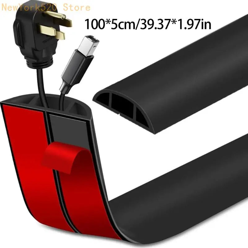 Floor Cable Protector Adhesive Cord Cover Anti-Slip 100cm