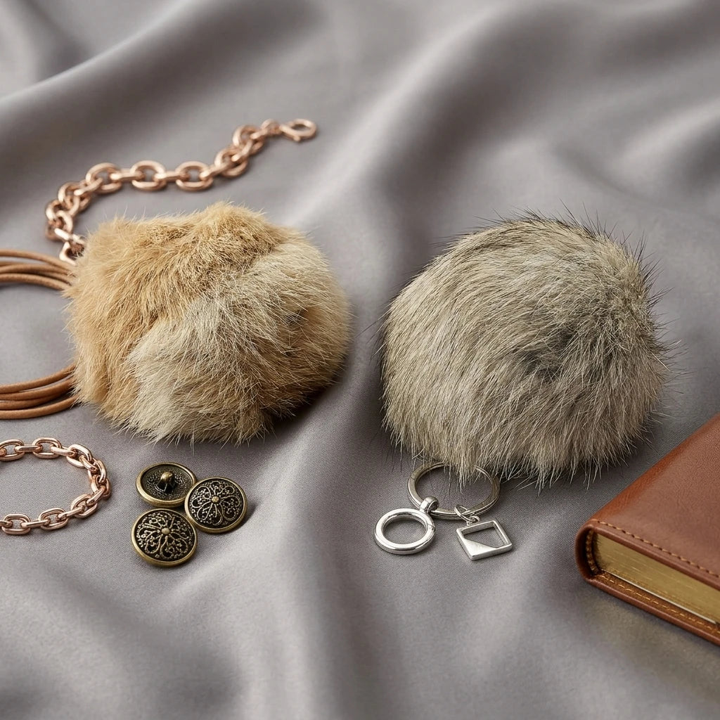Plush Bunny Fur Ball Cat Toy – Durable Indoor Cat Kick Toy