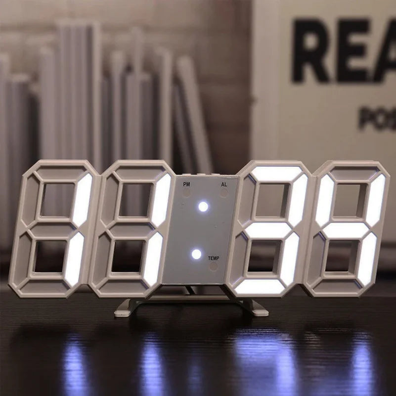 3D Luminous LED Digital Alarm Clock – Voice-Activated Glow