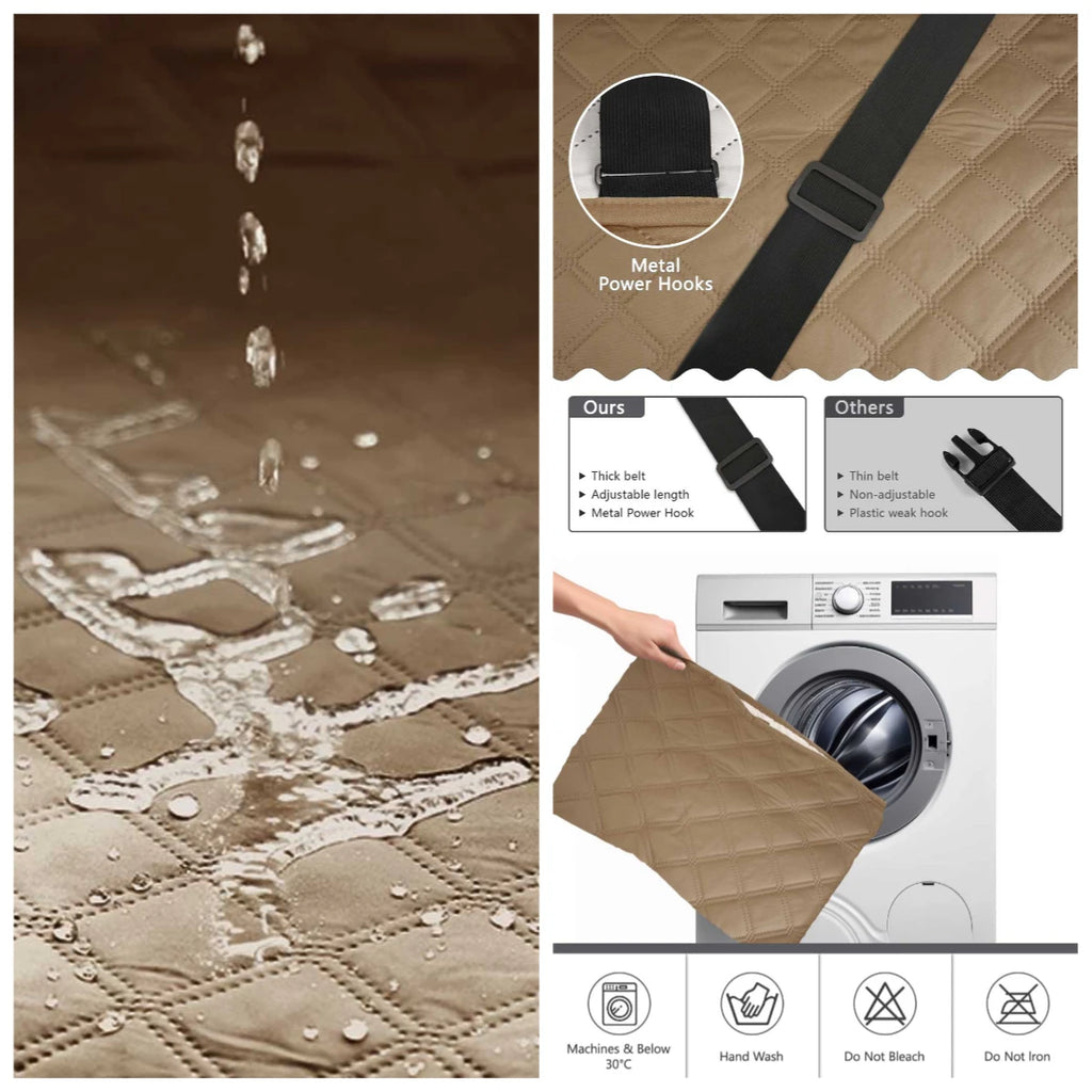 Waterproof Non-Slip Sofa Cover with Elastic Straps | Pet Friendly