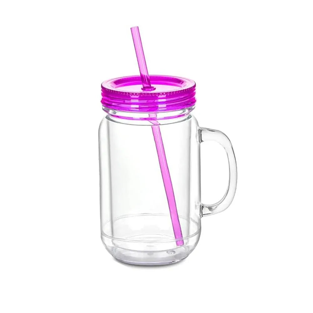 20 oz DIY Snow Globe Glitter Tumbler – BPA-Free Acrylic Cup