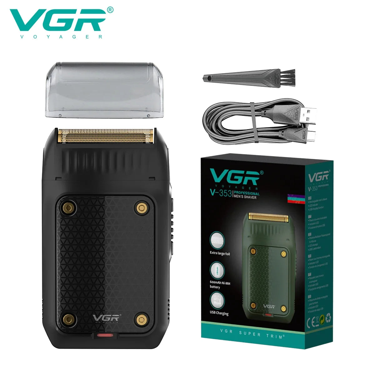 VGR V-353 Rechargeable Electric Shaver & Beard Trimmer for Men