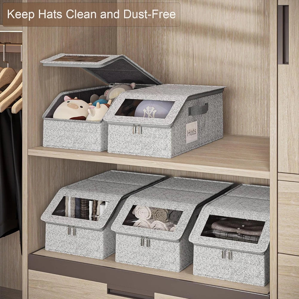 Foldable Baseball Cap Storage Box – Window & Zipper | VIBE
