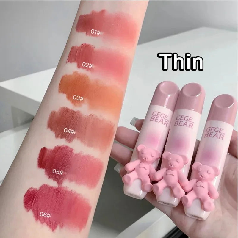 OREADEX Bear Velvet Matte Lip Tint – 6 Colors, Waterproof