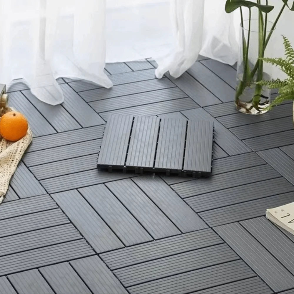 Waterproof Plastic Wood Deck Tile – Anti-Mold Balcony Flooring
