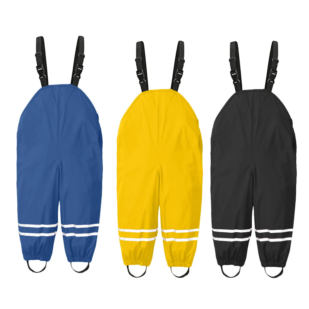 Kids Waterproof Rain Dungarees Windproof Overalls Ages 1–6