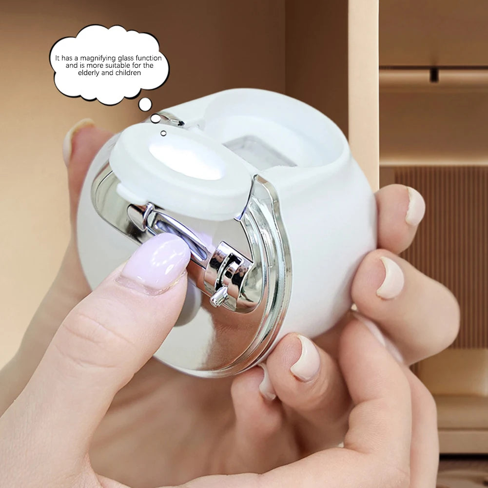 Electric Nail Clipper with LED Light & Magnifier | USB Rechargeable