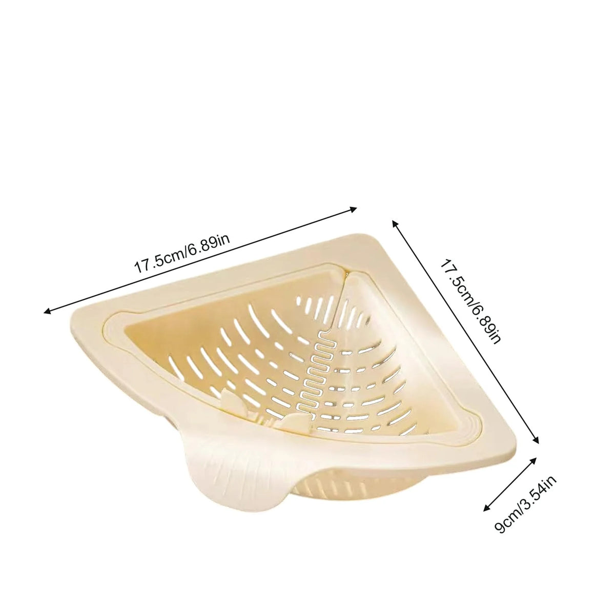 Triangular Corner Sink Drain Basket & Sponge Holder