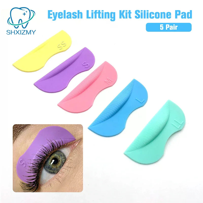 5 Pairs Silicone Eyelash Lifting Pads – Reusable Lash Perm Kit
