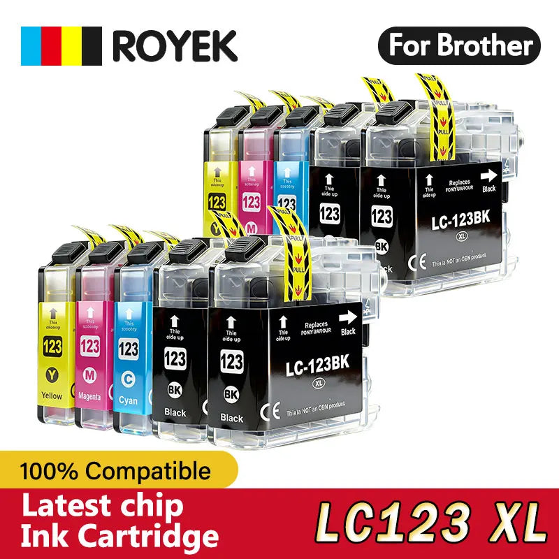 LC123 LC121 XL Compatible Ink Cartridges for Brother Printers