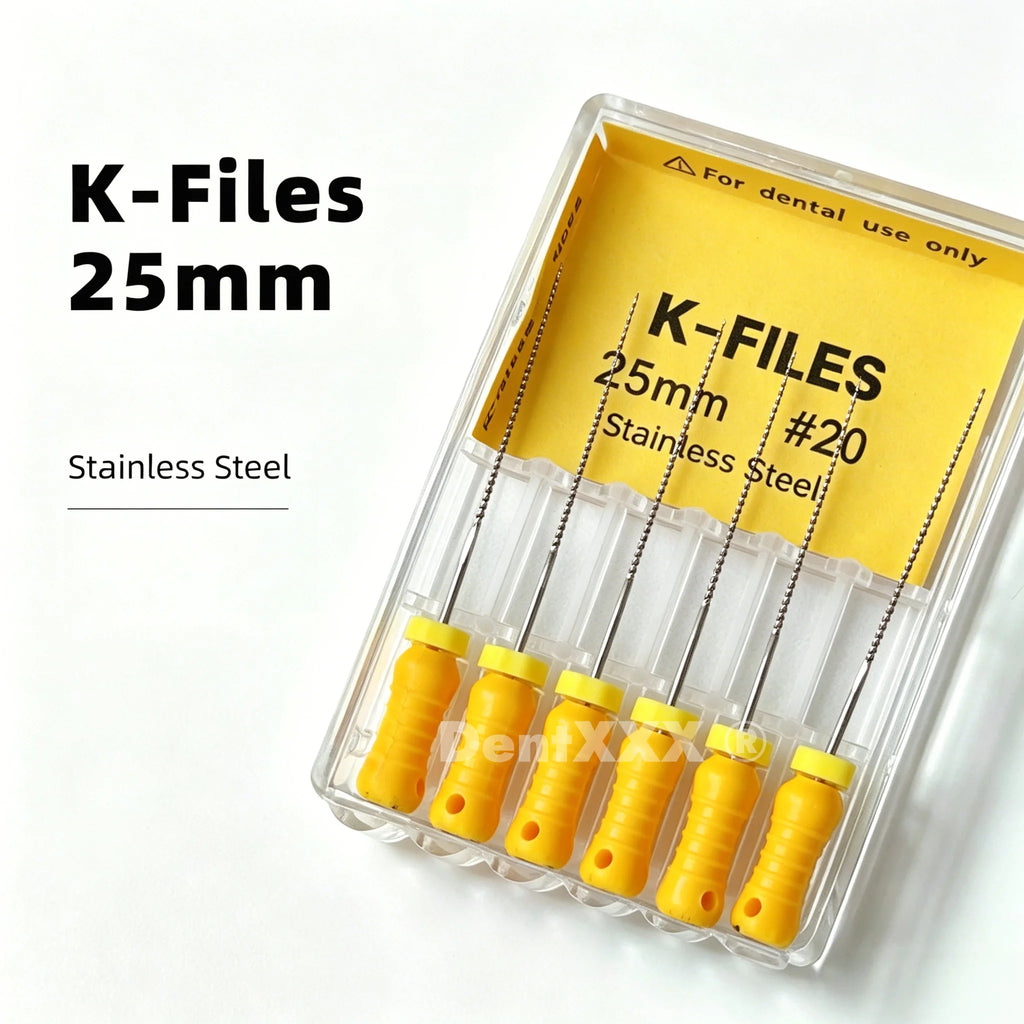 6-Piece Stainless Steel 25mm Precision Hand File Set