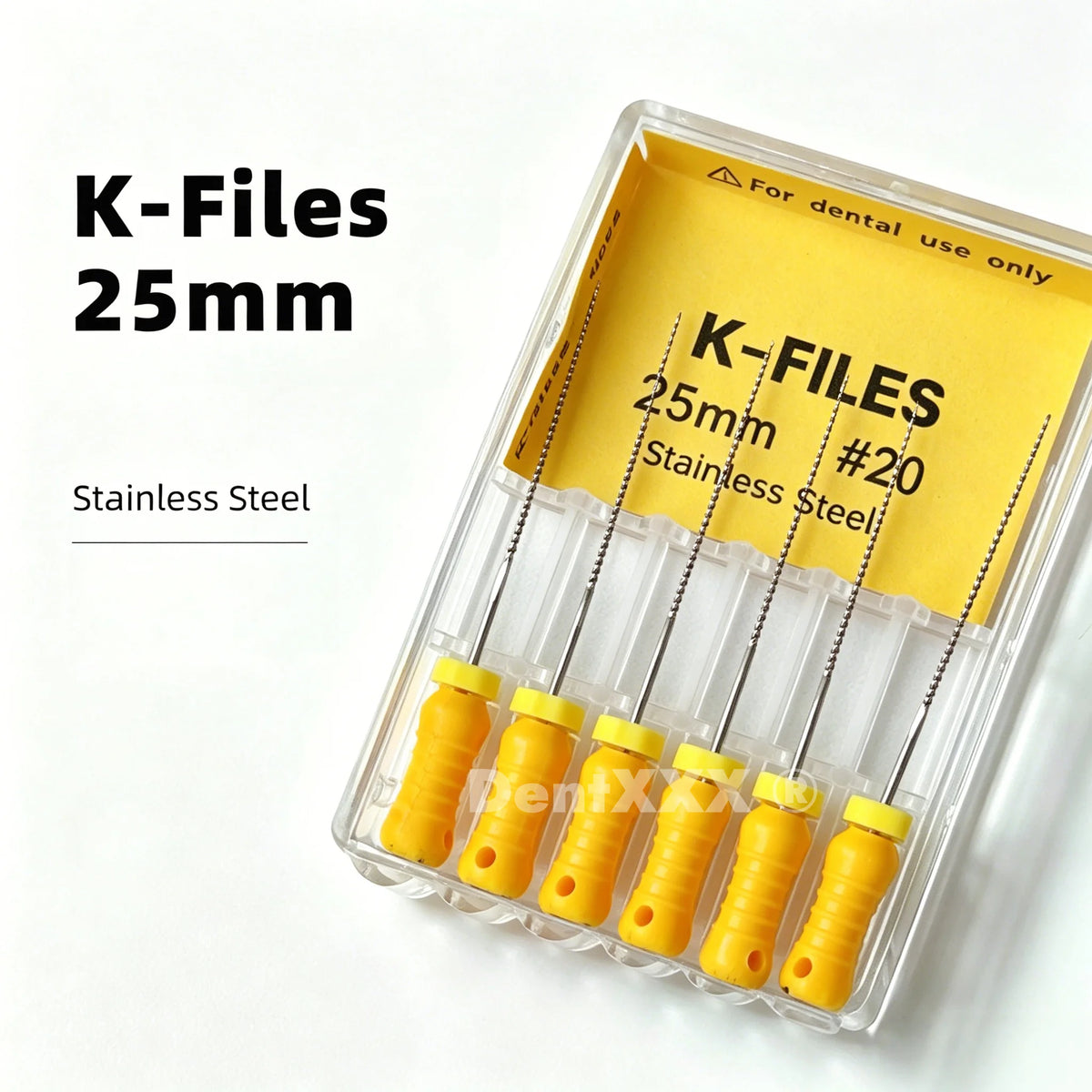 6-Piece Stainless Steel 25mm Precision Hand File Set