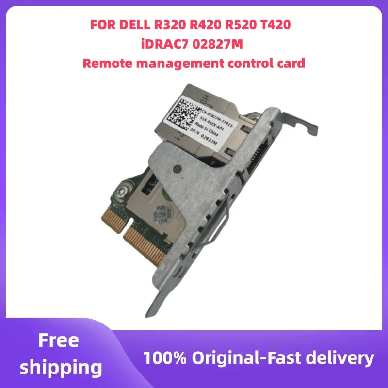 Dell iDRAC7 02827M Remote Management Card R320 R420 R520 T420