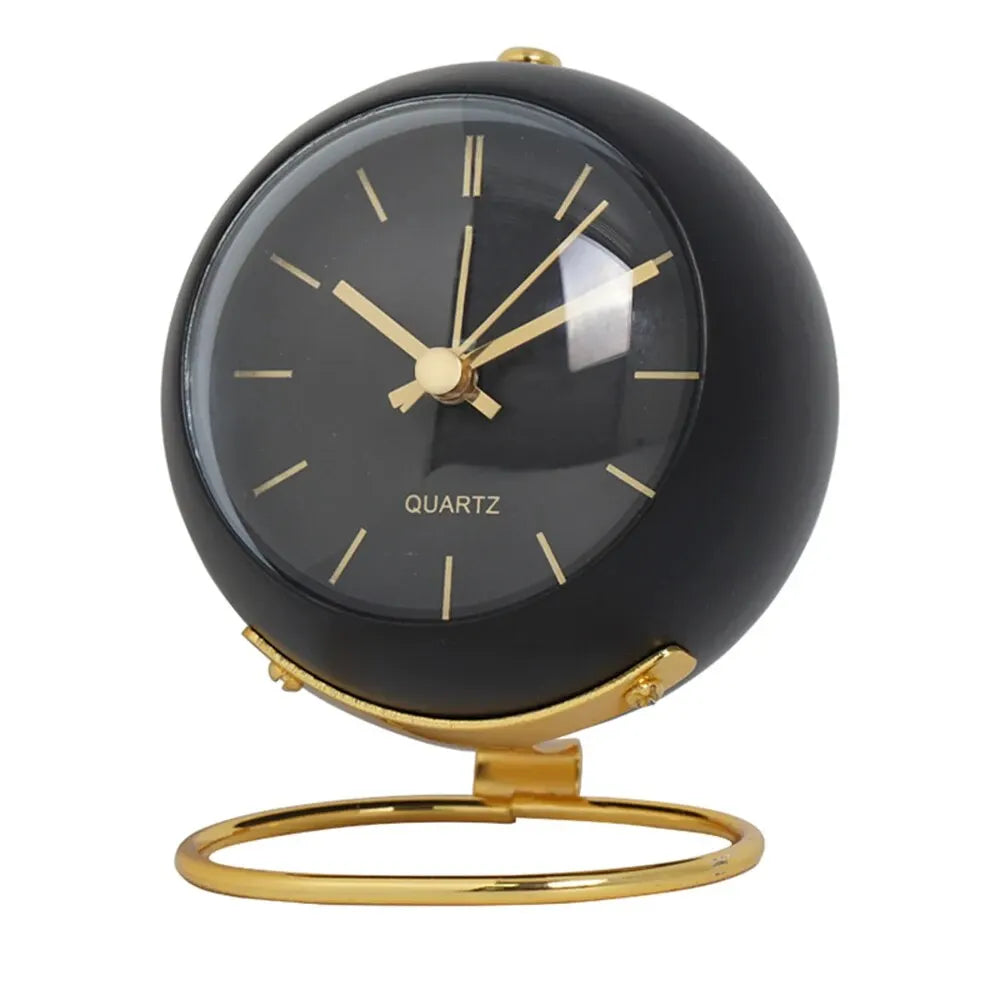Nordic Silent Desk Alarm Clock – Luminous Pointer & Backlight