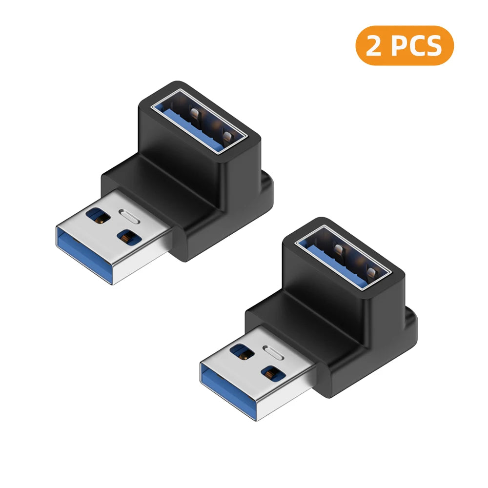 USB-A Female to Male Adapter 90°/180° Angled 10Gbps Converter