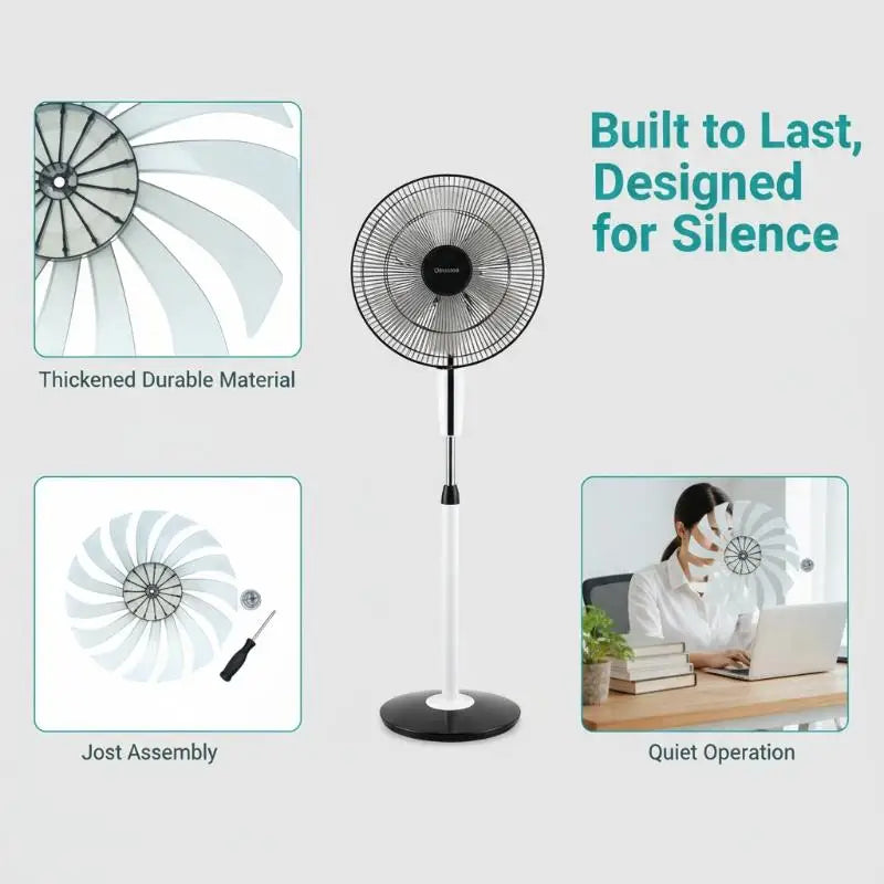 14-Inch Replacement Fan Blade with Nut – Quiet 35-Blade Universal Fit