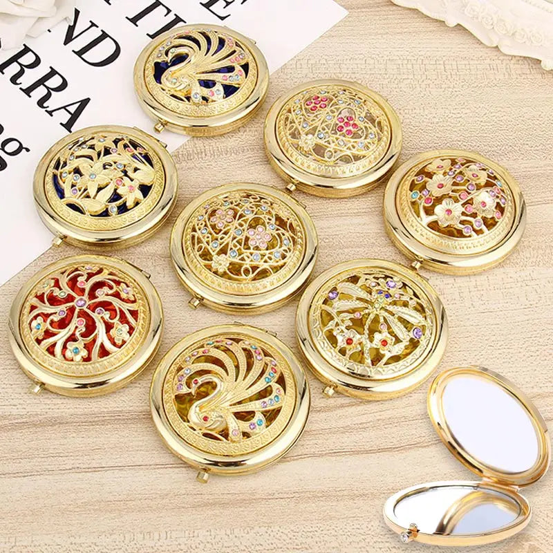 Eelhoe Folding Pocket Mirror Double-Sided Compact Round 7cm