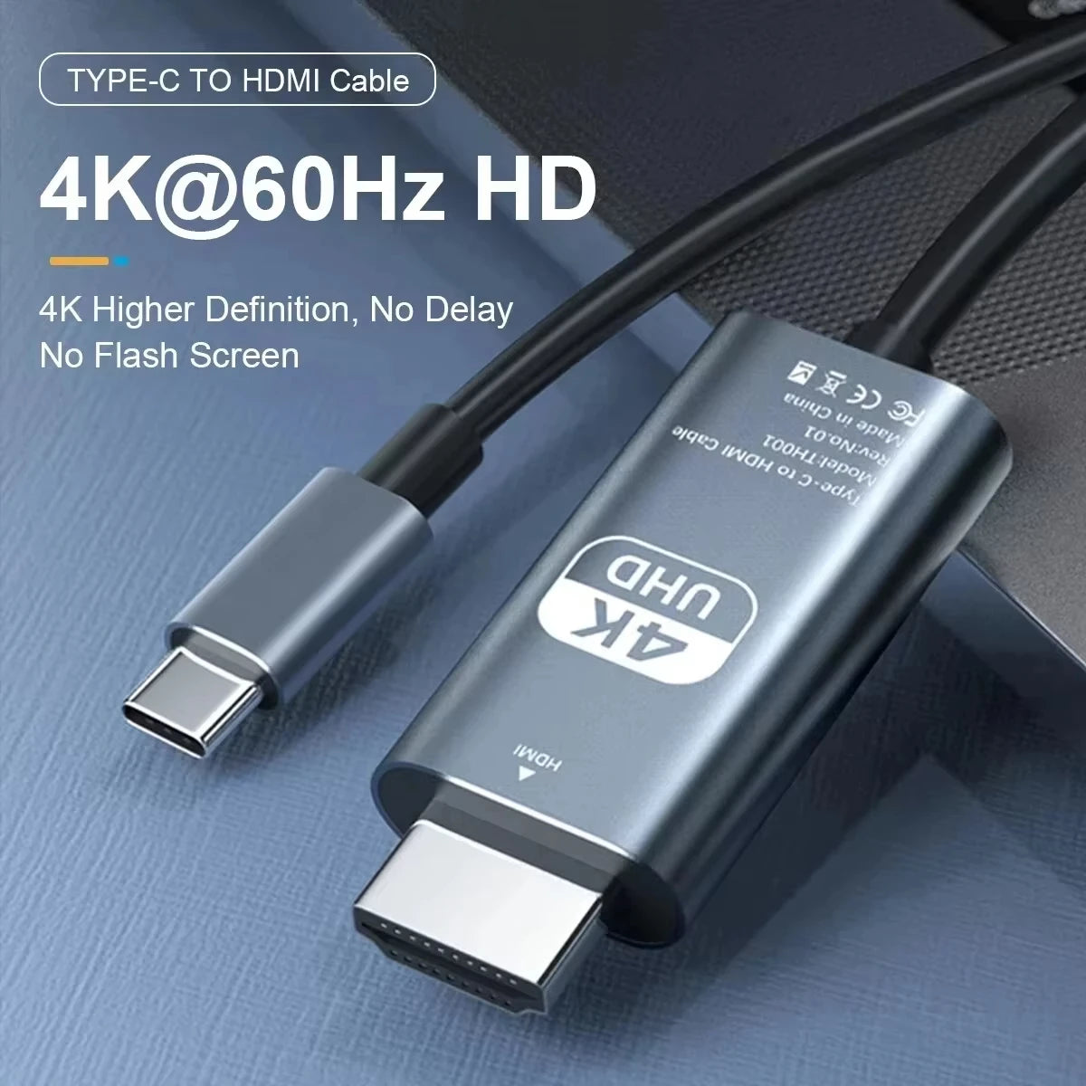 VIBE USB-C to HDMI 4K 60Hz Cable – 2M Braided Aluminum