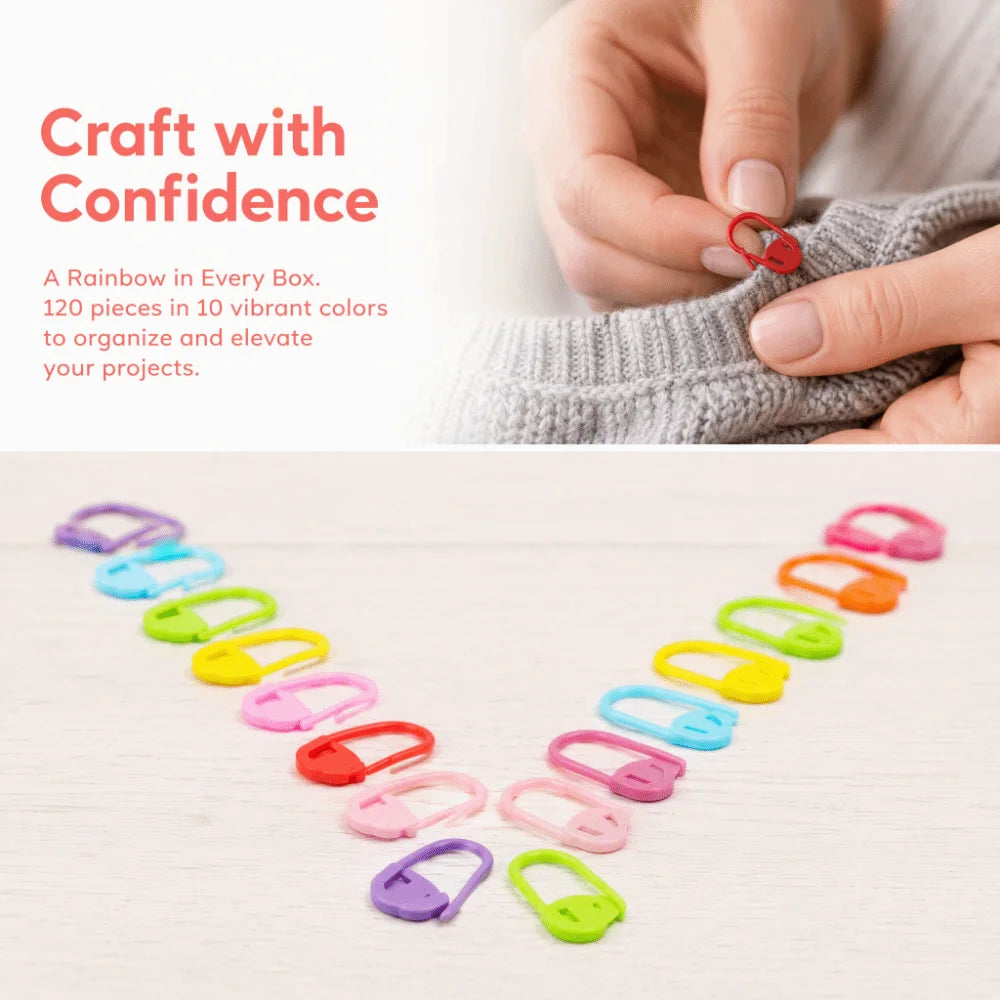 260pcs Locking Knitting Stitch Markers – 10 Colors with Case