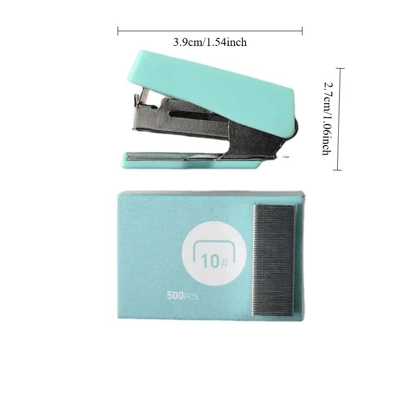 Mini Metal Stapler Set with 500 No.10 Staples – School & Office