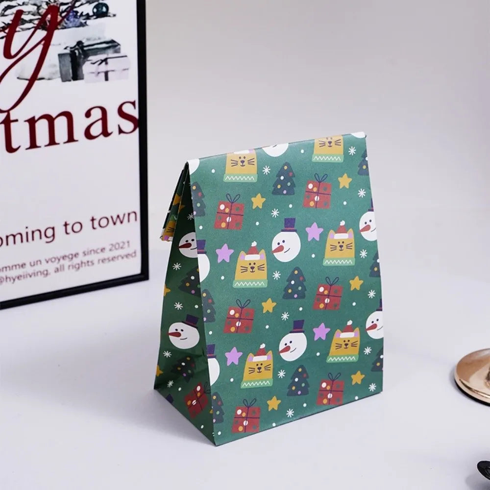 10-Pack Kraft Paper Christmas Gift Bags – Candy & Cookie