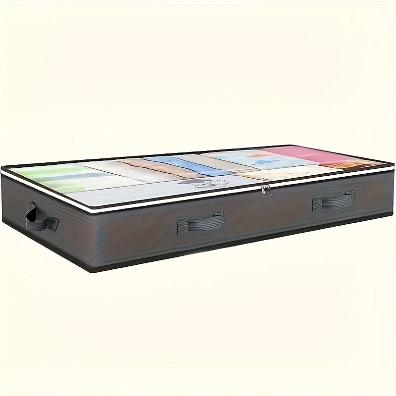 Under-Bed Storage Bag with Lid & Transparent Window Organizer