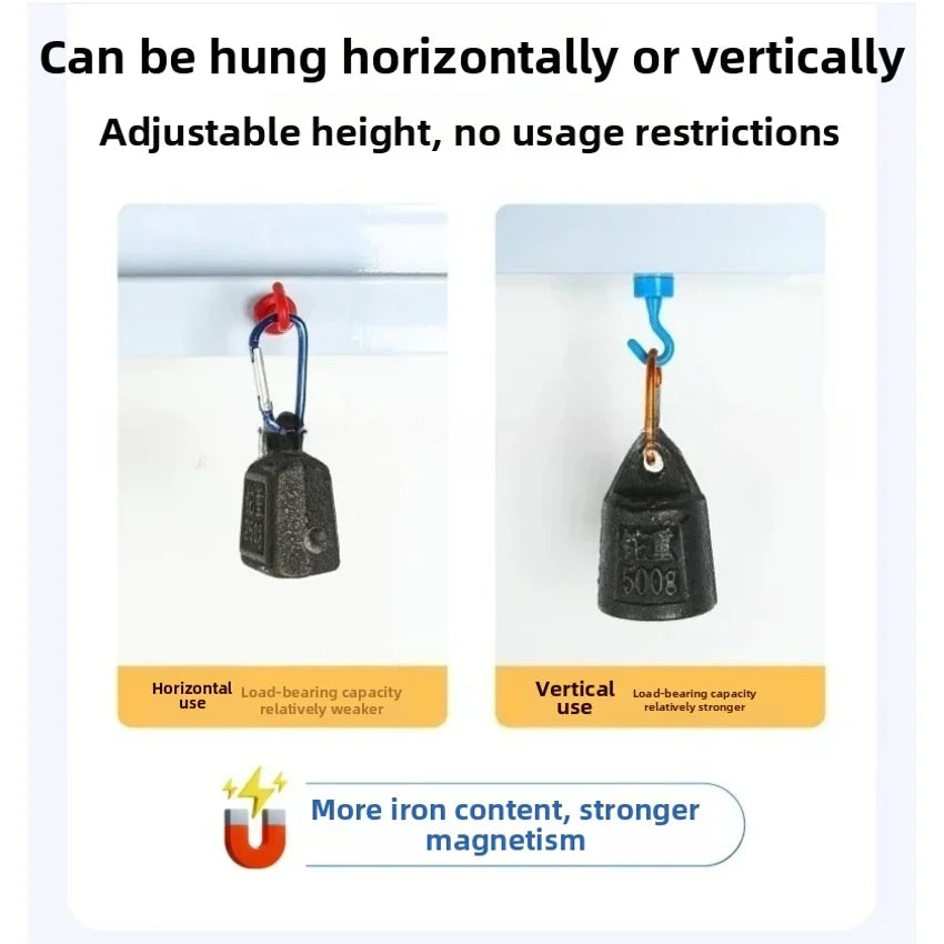 Multi-Color Magnetic Hooks – 0–8KG, 2 or 10 Pack | Fridge Hooks