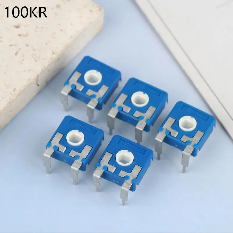 5-Pack Vertical Adjustable Potentiometer 10K 100K Ohm Trimmer