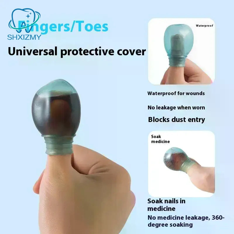 2-Pack Soft Silicone Toe Sleeves & Finger Protectors
