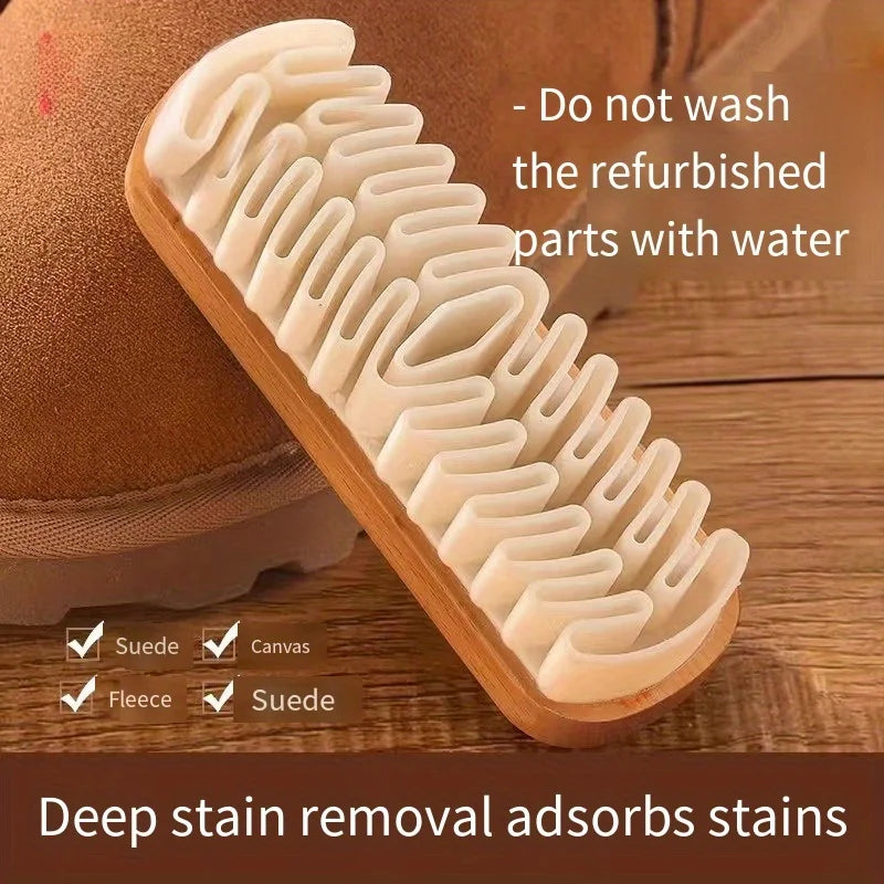 Suede & Nubuck Shoe Cleaning Brush – Gentle Rubber Bristles